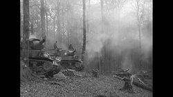 Tanks fire at the Western Front during World War II News Clip