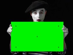 Mime Green Card 6 - Medium with Tracking Points Stock Footage