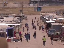 Syrian refugees in Iraq refugee camp News Clip