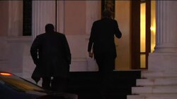 EU-IMF officials arrive at prime minister's office for talks Instructional Video