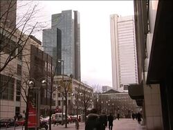 Frankfurt Stock Exchange and surrounding buildings News Clip