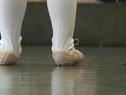 (HD1080i) Little Happy Feet Learning to Dance Stock Footage