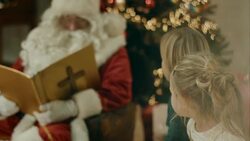 Santa Clause telling stories to kids Stock Footage