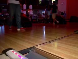 ATMOSPHERE - signage - Guinness Book Of World Record For Most People Bowling Simultaneously Across Multiple Venues Attempt at Bowlmore Stock Footage