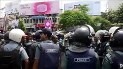 CLEAN : Hundreds rally against latest Bangladeshi secular killing News Clip