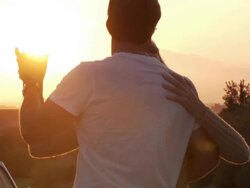 Road Trip Mature Dancing Stock Footage