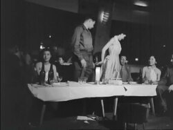 Canadian soldiers being entertained in post-war Japan Stock Footage