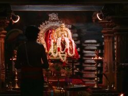 MS ZO Ritual Ceremony dedicated to Kali Durga in temple / Colombo, Sri Lanka Stock Footage