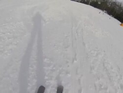 HD: Skiing Down A Slope Stock Footage