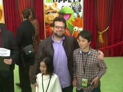 Christophe Beck (with kids) at the The World Premiere of Walt Disney's 'The Muppets' at Hollywood CA. (Footage by WireImage Video/Getty Images Entertainment Video) Stock Footage