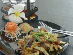 Pad Thai, Fried noodles is a traditional thai food Stock Footage