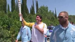 CLEAN : Rio Games flame relay begins in Olympia News Clip