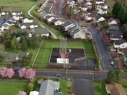 WS AERIAL View of row houses at hillsboro / Oregon, United States Stock Footage