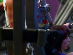 HD DOLLY: In The Gym Stock Footage