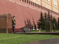  WS Soldiers standing near grave of unknown soldier / Moscow, Russia   Stock Footage