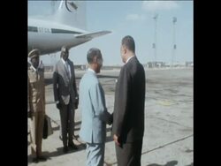 SYND 6/9/70 PRESIDENT MOKTAR OULD DADDAH OF MAURETANIA ARRIVES IN CAIRO News Clip