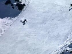 HD: On The Ski Slope Stock Footage