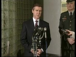 USA: WILLIAM COHEN KOSOVO CRISIS PRESS BRIEFING News Clip