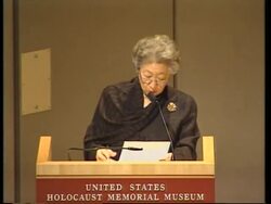 USA: SADAKO OGATA EXPRESSES NEED TO PREVENT FUTURE GENOCIDE News Clip