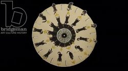 Animated 19th century phenakistoscope with cats chasing birds Stock Footage