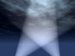 spot light at night with clouds Stock Footage