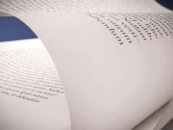 White book's pages turning. Close up loopable CG. Stock Footage