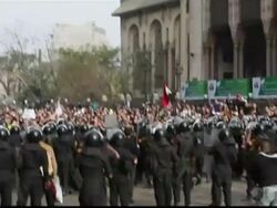 Protesters Clash with Police in Cairo News Clip