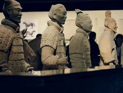 CU Terracotta Warriors/xian,shaanxi,China Stock Footage