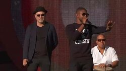 PERFORMANCE - Usher, Rubï¿½n Blades, Kenyan Boys Choir at 2016 Global Citizen Festival In Central Park To End Extreme Poverty By 2030 Stock Footage