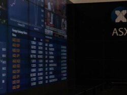 Pan from ASX latest to Bond futures at the Sydney Stock Exchange Stock Footage
