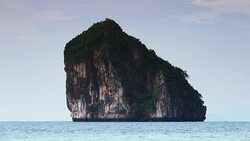 Sea With Rock Formation Stock Footage