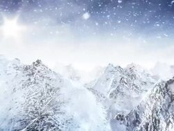 Winter landscape (day) - Loop Stock Footage