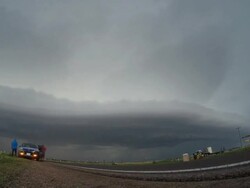 Approaching Thunderstorm Shelf Cloud - Timelapse Sequence Stock Footage