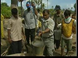 Village sanitised; medical aid; refugee camp in rebel-held territory News Clip