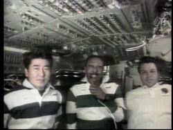 Space - Astronauts aboard US shuttle Columbia News Clip