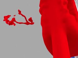 Year 2012 in Paint, UNDER view, Red White and Blue Stock Footage