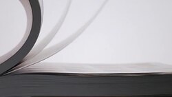 Page Curl And Fall Slow Motion. Stock Footage