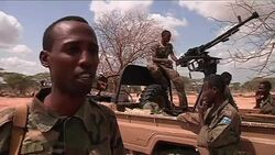 Government soldiers try to help aid efforts to drought-hit country News Clip