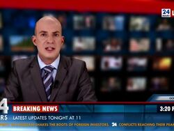 HD: Anchor Reading The Breaking News Stock Footage