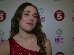 INTERVIEW Sarah Storey on mud, washing, the award and her husband - at Tesco's Mum of the Year at The Savoy Hotel on March 23, 2014 in London, England. Stock Footage