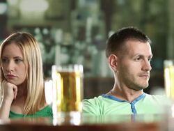 Young couple having a fight Stock Footage