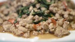 HD:Thai food stir basil Stock Footage