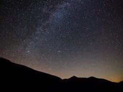 Milky Way and Moonrise Stock Footage