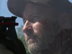 Fisherman pilots his boat on the Chesapeake Bay Stock Footage