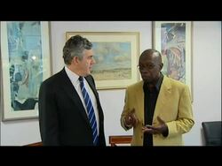 UK PM Gordon Brown takes time out from the Commonwealth Heads of Government Meeting ( CHOGM ) to discuss England's World Cup Bid for 2018 News Clip