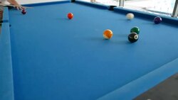 4K footage : Pool nine ball game , family time Stock Footage