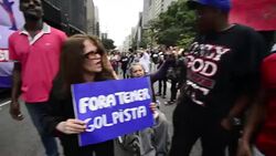 Protests Continue After Impeachment of Dilma Rousseff Stock Footage