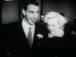 Marilyn Monroe and Joe DiMaggio get married Stock Footage