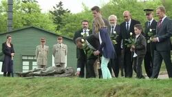 CLEAN : Hollande visits Alsace concentration camp (2) News Clip