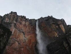 MS TU view of Angel falls / Canaima / Los roques,Bolivar State, Venezuela  Stock Footage